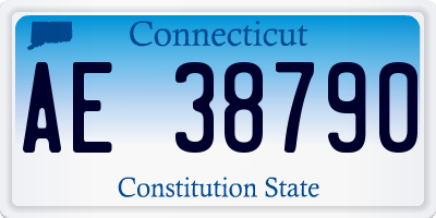 CT license plate AE38790