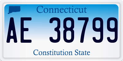 CT license plate AE38799