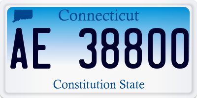 CT license plate AE38800