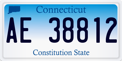 CT license plate AE38812