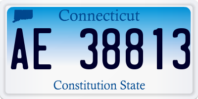 CT license plate AE38813