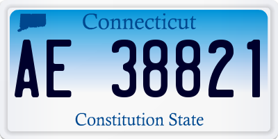 CT license plate AE38821