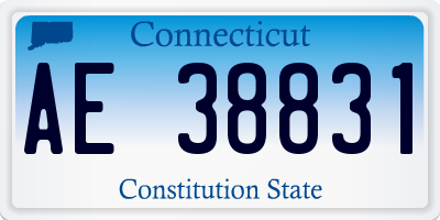 CT license plate AE38831