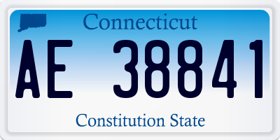 CT license plate AE38841