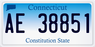 CT license plate AE38851