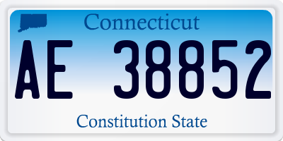 CT license plate AE38852