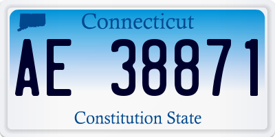 CT license plate AE38871