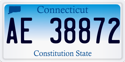 CT license plate AE38872
