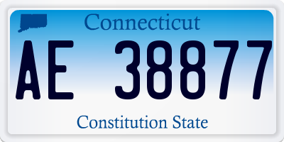 CT license plate AE38877