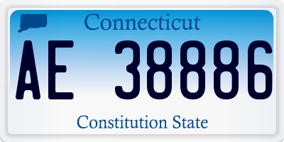CT license plate AE38886