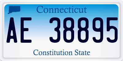 CT license plate AE38895