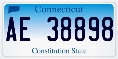 CT license plate AE38898