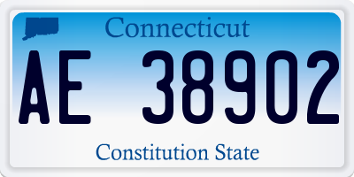 CT license plate AE38902