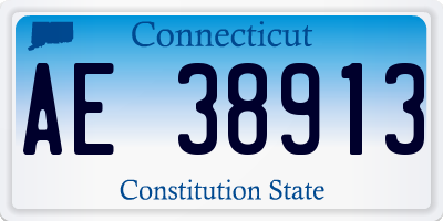 CT license plate AE38913