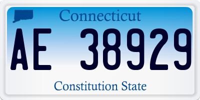 CT license plate AE38929