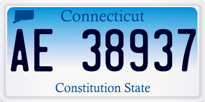 CT license plate AE38937