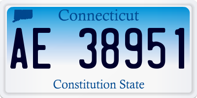 CT license plate AE38951
