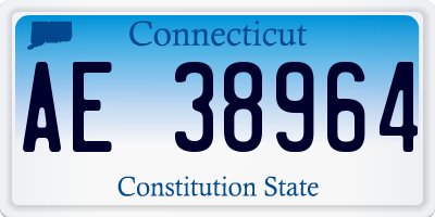 CT license plate AE38964