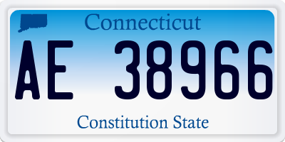CT license plate AE38966
