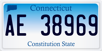 CT license plate AE38969