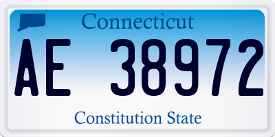 CT license plate AE38972