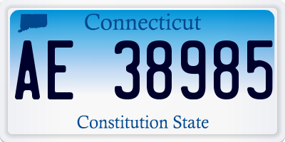 CT license plate AE38985