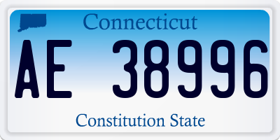 CT license plate AE38996