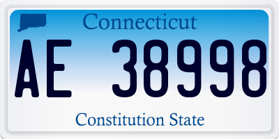 CT license plate AE38998