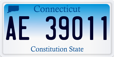 CT license plate AE39011