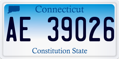 CT license plate AE39026