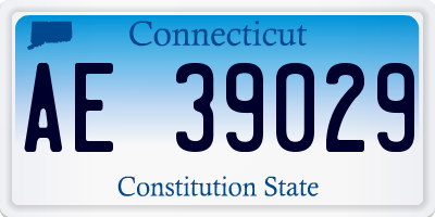CT license plate AE39029