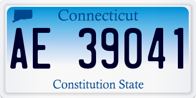 CT license plate AE39041