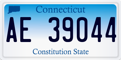 CT license plate AE39044