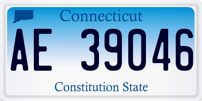 CT license plate AE39046
