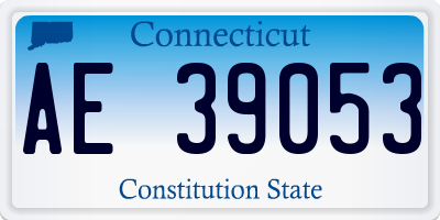 CT license plate AE39053