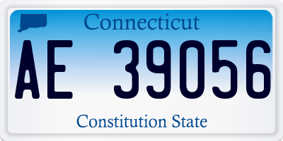 CT license plate AE39056