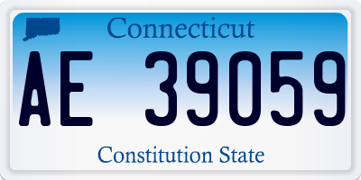 CT license plate AE39059