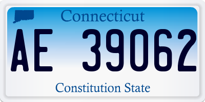 CT license plate AE39062