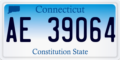 CT license plate AE39064