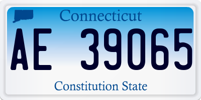 CT license plate AE39065