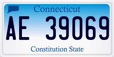 CT license plate AE39069