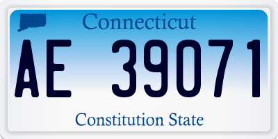 CT license plate AE39071