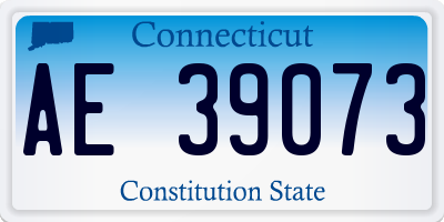 CT license plate AE39073