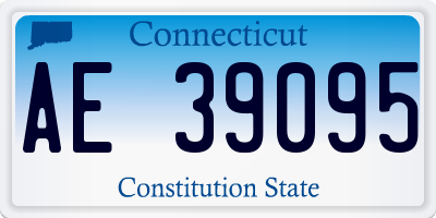 CT license plate AE39095