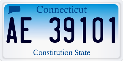 CT license plate AE39101