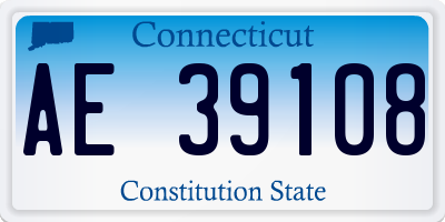 CT license plate AE39108