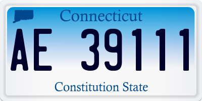 CT license plate AE39111