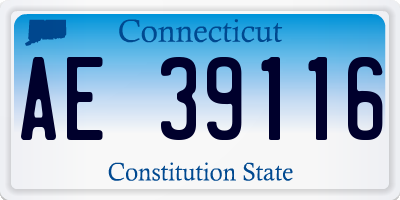 CT license plate AE39116