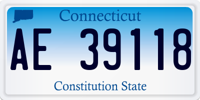 CT license plate AE39118