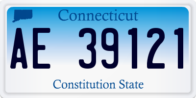 CT license plate AE39121
